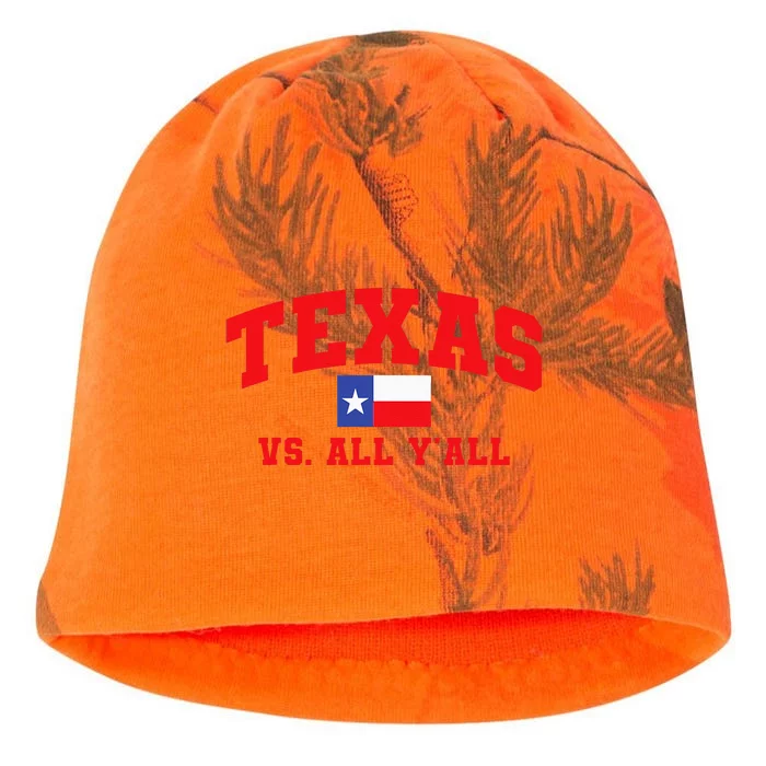 Texas Vs. All Y'All Texas Pride Home State Texas Shape Kati - Camo Knit Beanie