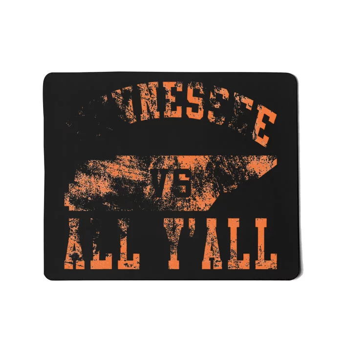 Tennessee Vs. All Y’all Sports Weathered Vintage Southern Mousepad