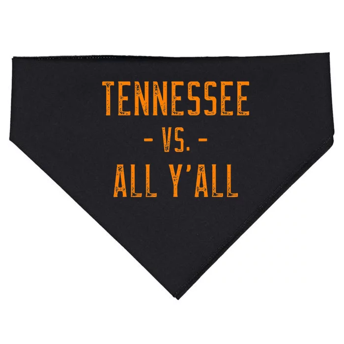 Tennessee Vs. All Y’All Sports Weathered Vintage Southern USA-Made Doggie Bandana