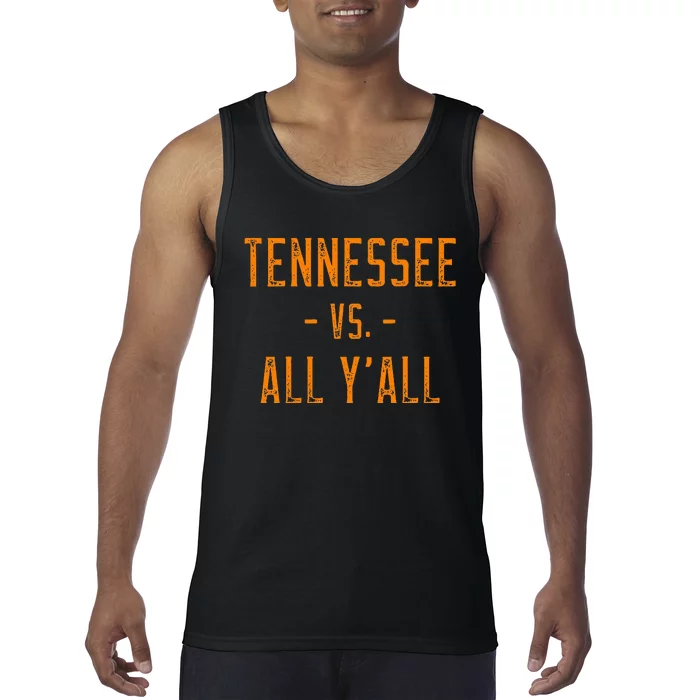 Tennessee Vs. All Y’All Sports Weathered Vintage Southern Tank Top