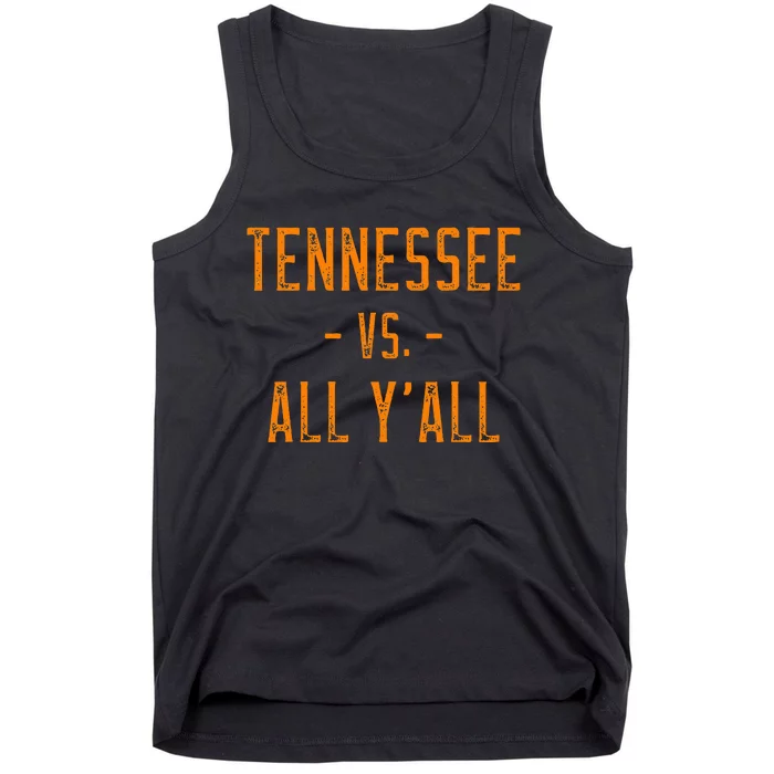 Tennessee Vs. All Y’All Sports Weathered Vintage Southern Tank Top