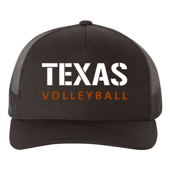 Texas Volleyball Block Style Yupoong Adult 5-Panel Trucker Hat