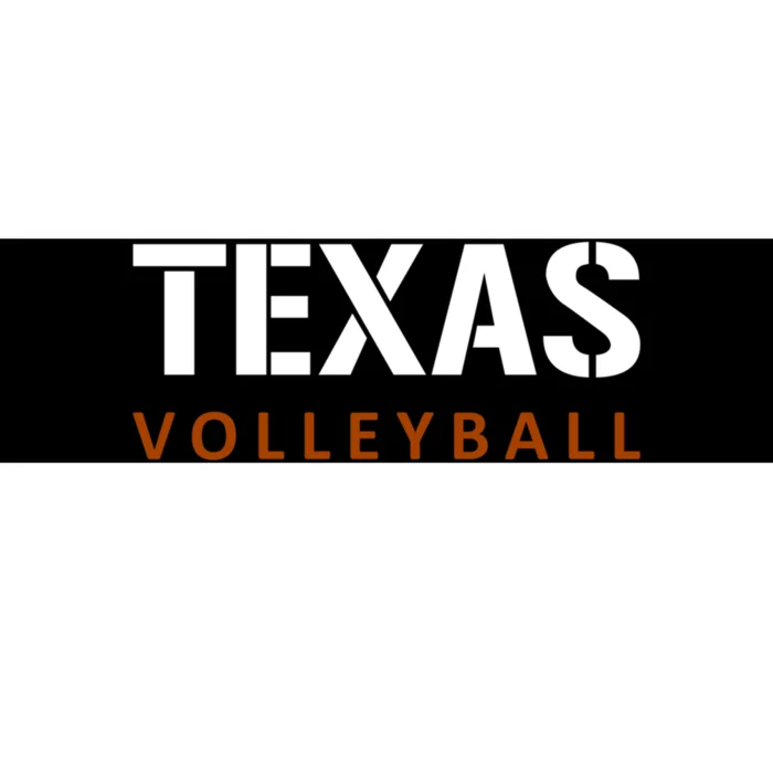 Texas Volleyball Block Style Bumper Sticker