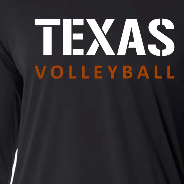 Texas Volleyball Block Style Cooling Performance Long Sleeve Crew