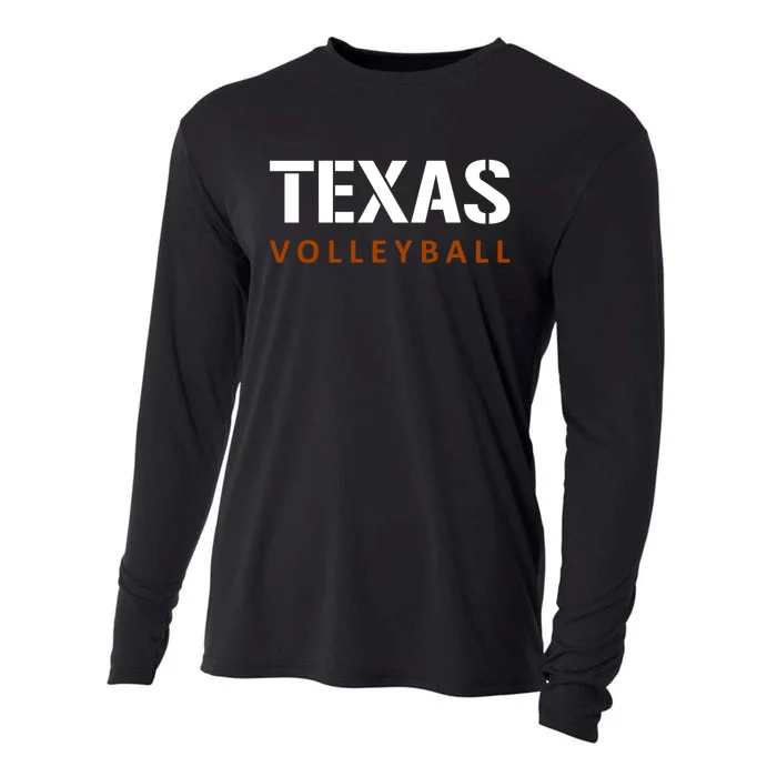 Texas Volleyball Block Style Cooling Performance Long Sleeve Crew