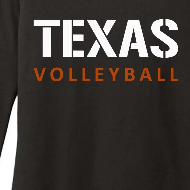 Texas Volleyball Block Style Womens CVC Long Sleeve Shirt