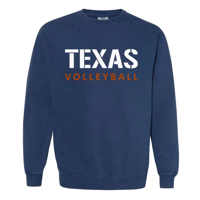 Texas Volleyball Block Style Garment-Dyed Sweatshirt