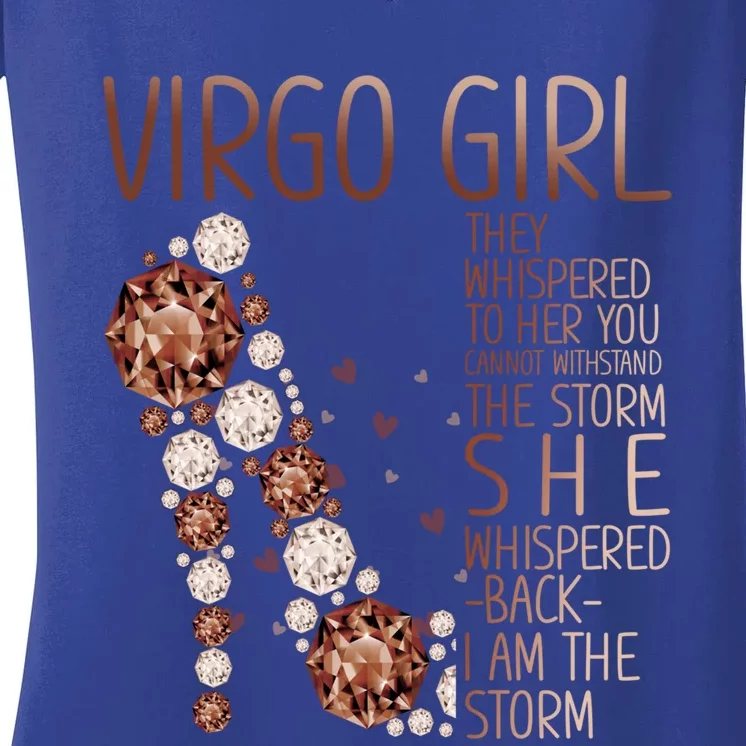 Th Virgo Birthday High Heels Costume Black Funny Gift Women's V-Neck T-Shirt