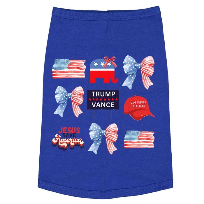 Trump Vance Bow Coquette Vote Presidential 2024 Election Doggie Tank