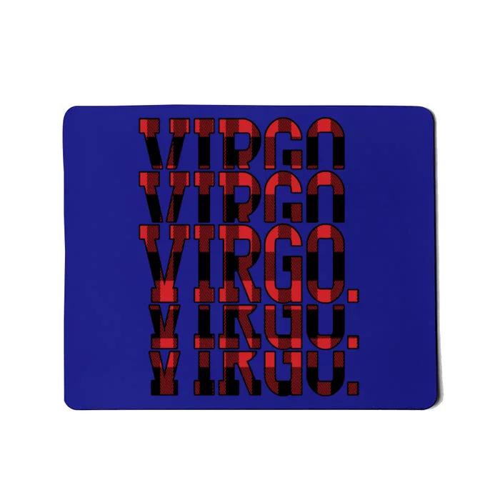 Team Virgo Birthday August September Buffalo Plaid Funny Gift Mousepad