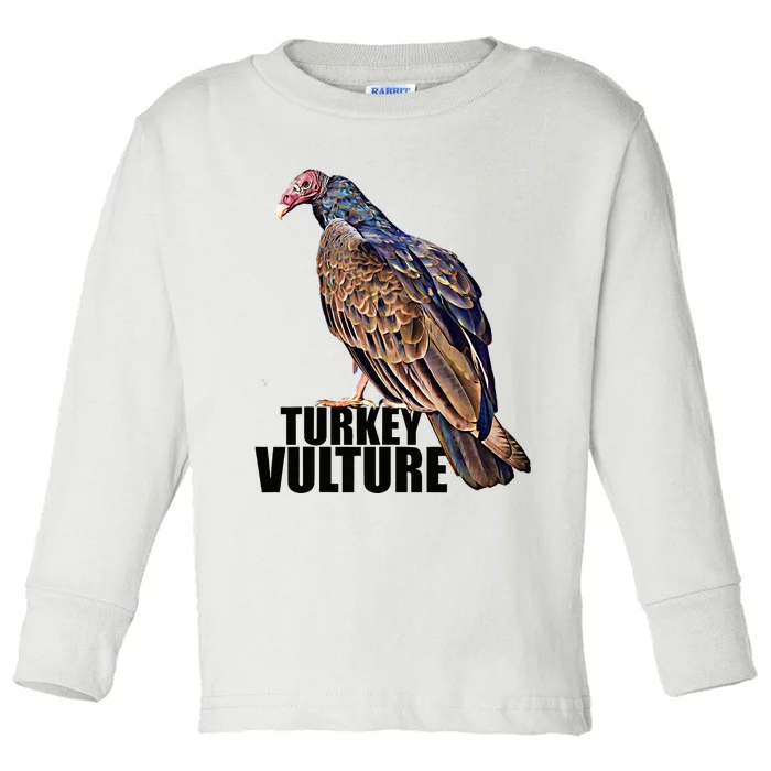 Turkey Vulture Buzzard Illustration Toddler Long Sleeve Shirt