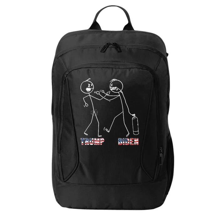 Trump Vs Biden Funny Debate Stickfigure City Backpack