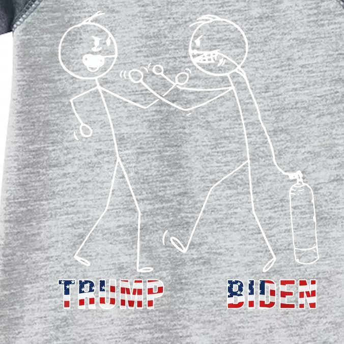 Trump Vs Biden Funny Debate Stickfigure Infant Baby Jersey Bodysuit