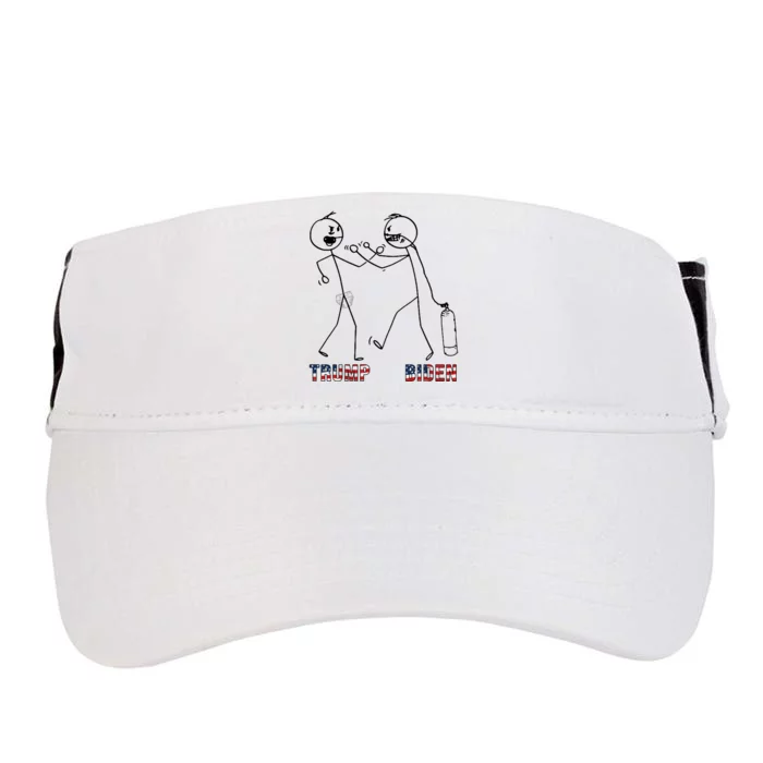 Trump Vs Biden Funny Debate Stickfigure Adult Drive Performance Visor