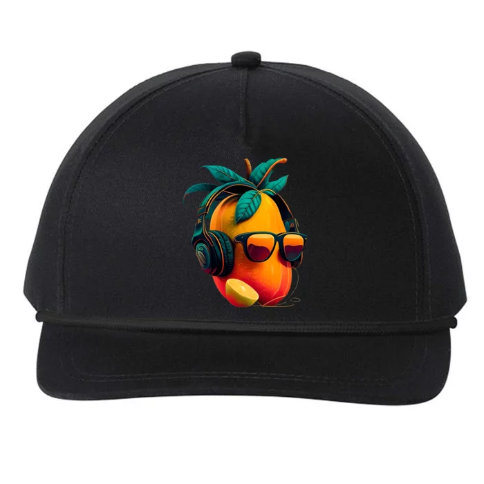 Tropical Vibes Chill Mango DJ Summer Music Style Snapback Five-Panel Rope Hat