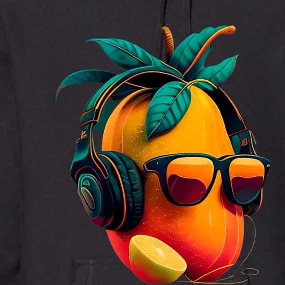 Tropical Vibes Chill Mango DJ Summer Music Style Premium Hoodie