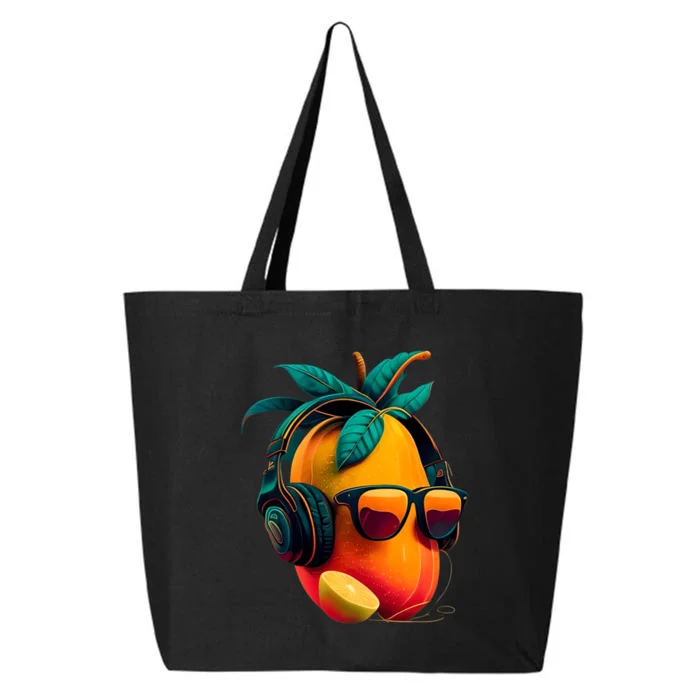 Tropical Vibes Chill Mango DJ Summer Music Style 25L Jumbo Tote