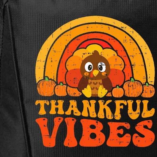 Thankful Vibes Cute Little Pilgrim Gift Thanksgiving City Backpack