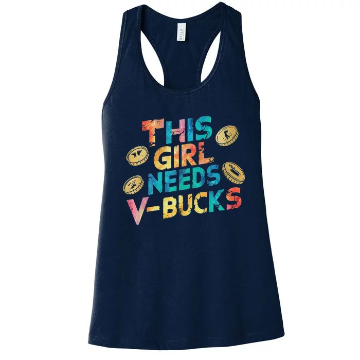 Thisneeds Vbucks Cool Gaming Graphic Design Premium Women's Racerback Tank