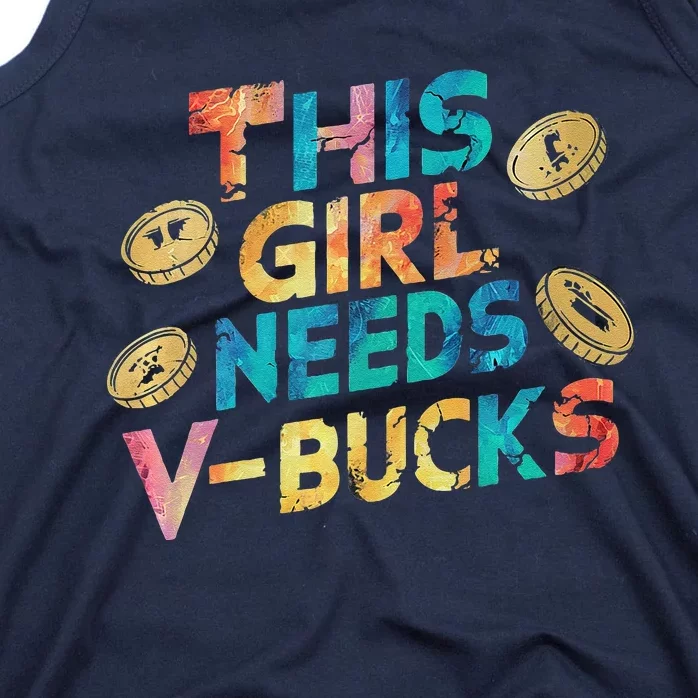 Thisneeds Vbucks Cool Gaming Graphic Design Premium Tank Top