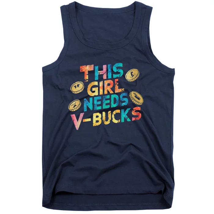 Thisneeds Vbucks Cool Gaming Graphic Design Premium Tank Top