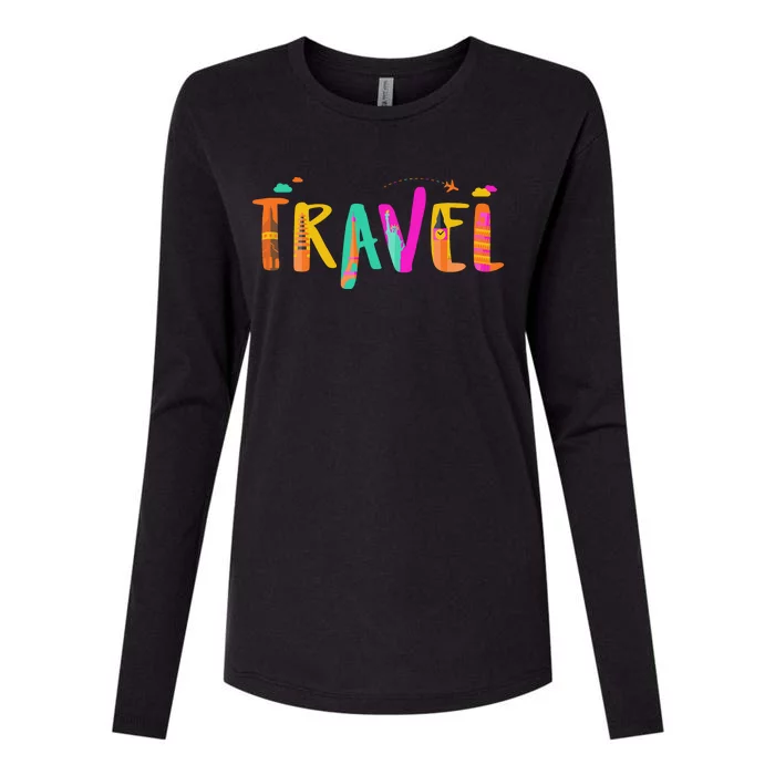 Travel Vacation Cute Gift Womens Cotton Relaxed Long Sleeve T-Shirt