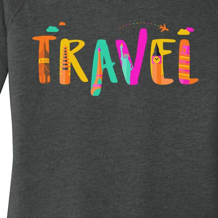 Travel Vacation Cute Gift Women's Perfect Tri Tunic Long Sleeve Shirt