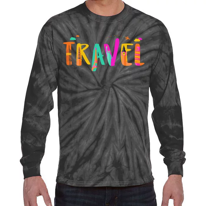 Travel Vacation Cute Gift Tie-Dye Long Sleeve Shirt