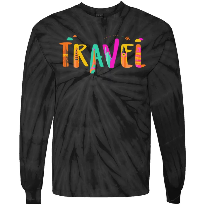 Travel Vacation Cute Gift Tie-Dye Long Sleeve Shirt