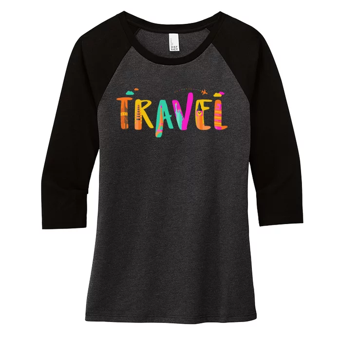 Travel Vacation Cute Gift Women's Tri-Blend 3/4-Sleeve Raglan Shirt