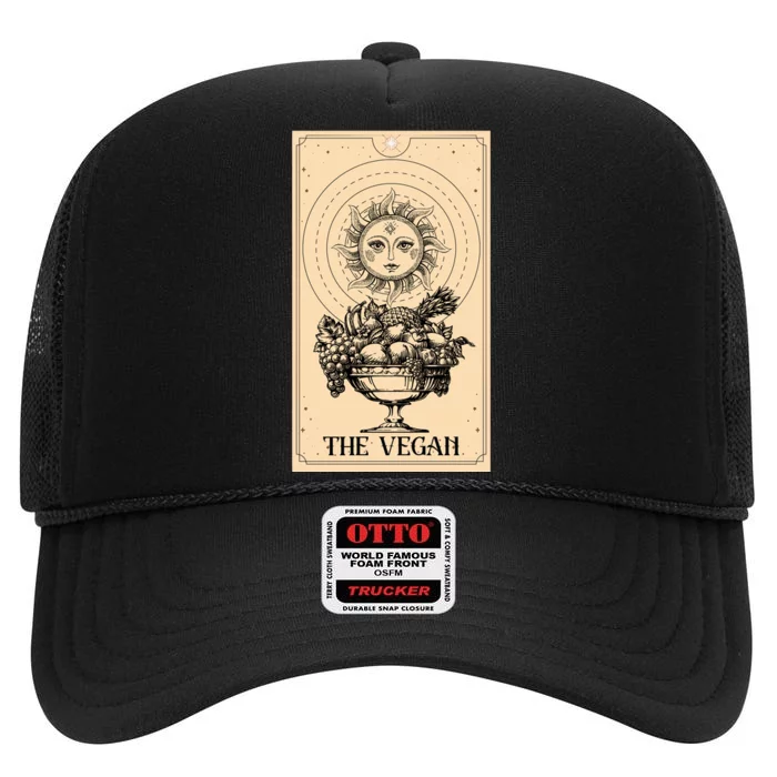 The Vegan Cute Tarot Card High Crown Mesh Trucker Hat