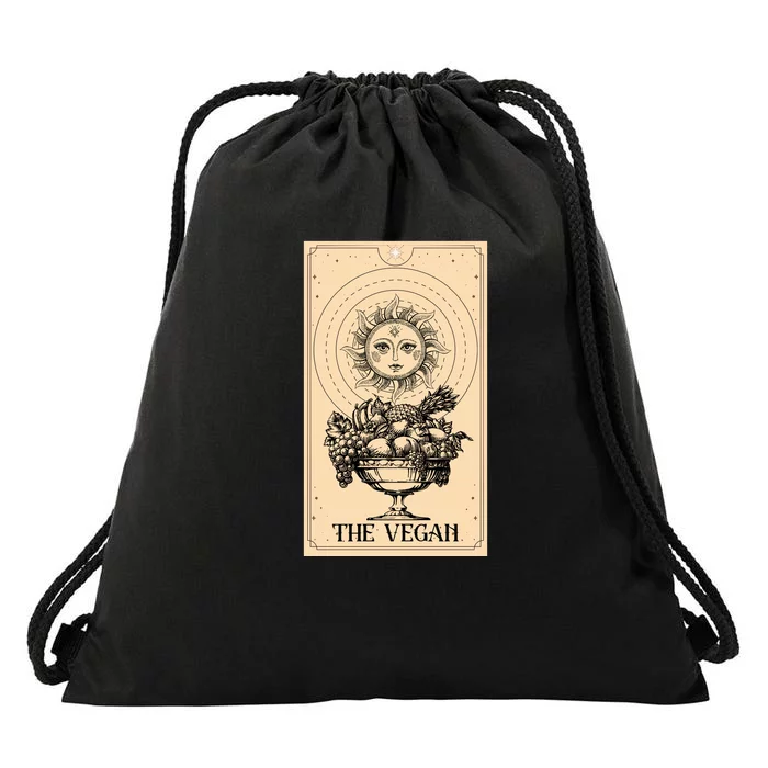 The Vegan Cute Tarot Card Drawstring Bag