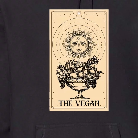 The Vegan Cute Tarot Card Premium Hoodie