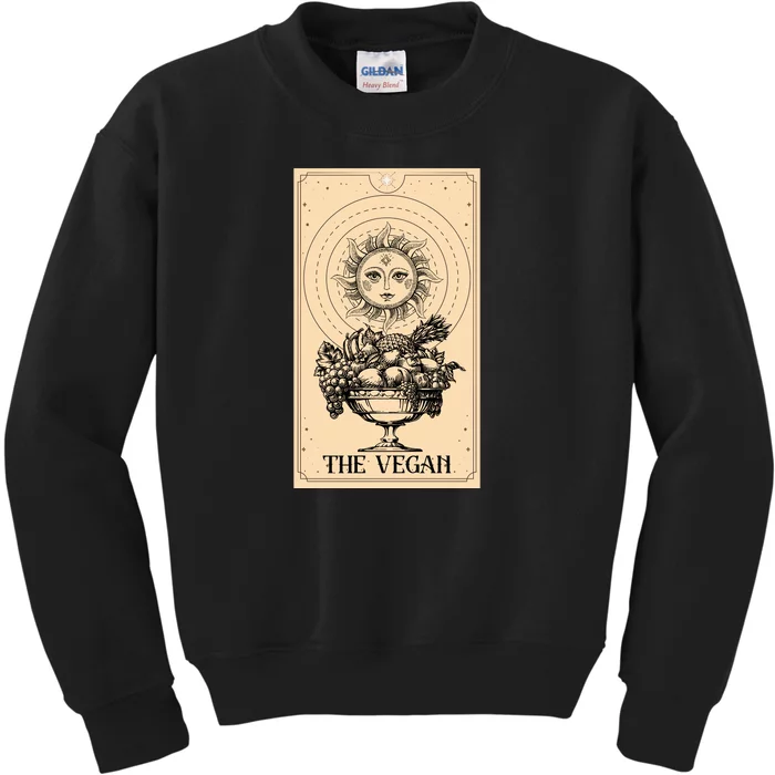 The Vegan Cute Tarot Card Kids Sweatshirt