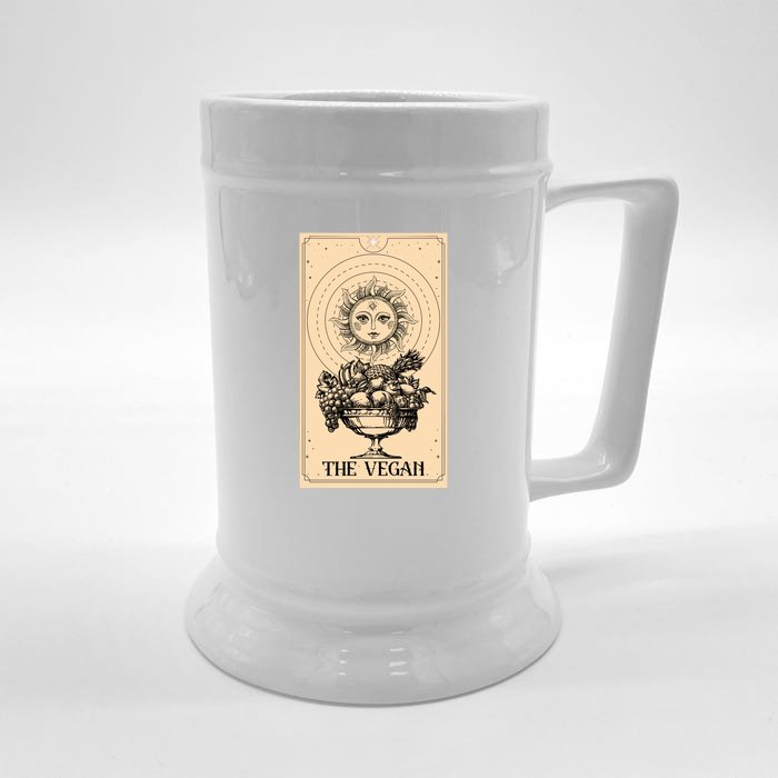 The Vegan Cute Tarot Card Front & Back Beer Stein