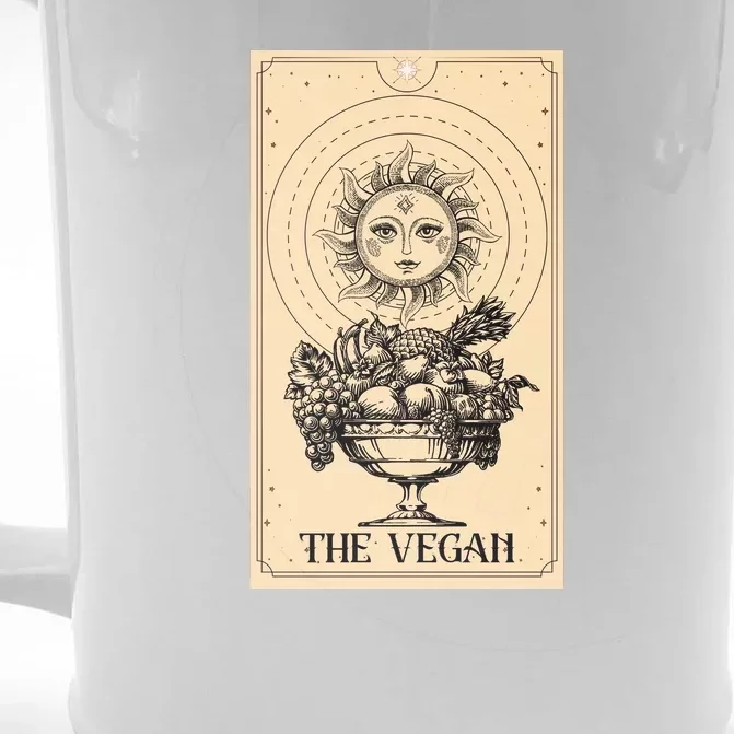 The Vegan Cute Tarot Card Front & Back Beer Stein