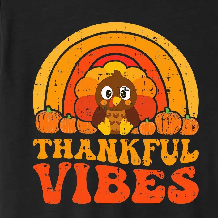 Thankful Vibes Cute Little Pilgrim Gift Thanksgiving ChromaSoft Performance T-Shirt