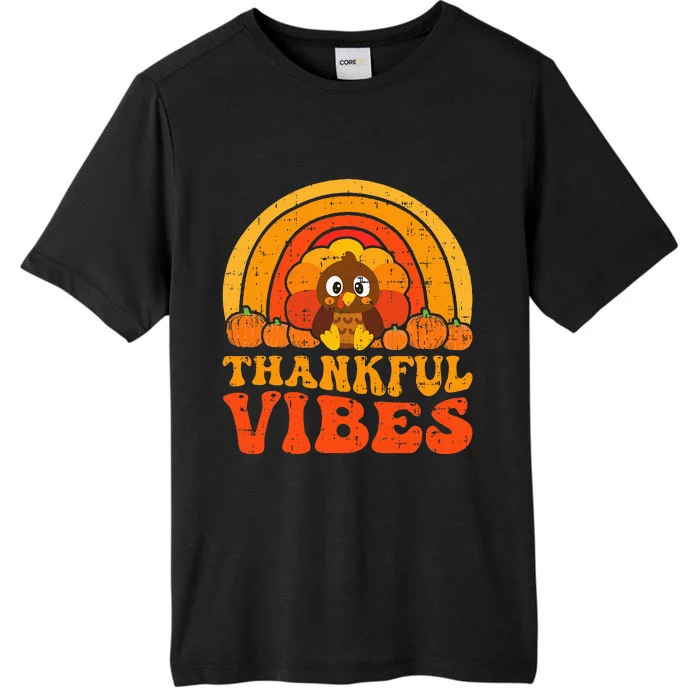 Thankful Vibes Cute Little Pilgrim Gift Thanksgiving ChromaSoft Performance T-Shirt