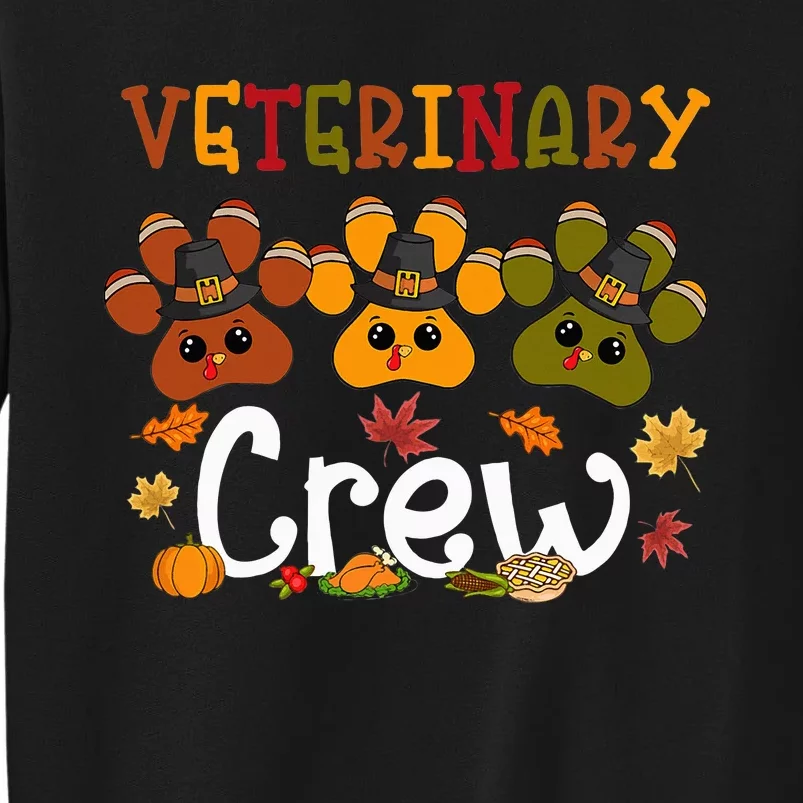 Thankful Veterinary Crew Vet Tech Funny Turkeys Thanksgiving Sweatshirt