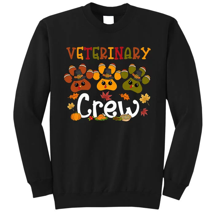 Thankful Veterinary Crew Vet Tech Funny Turkeys Thanksgiving Sweatshirt