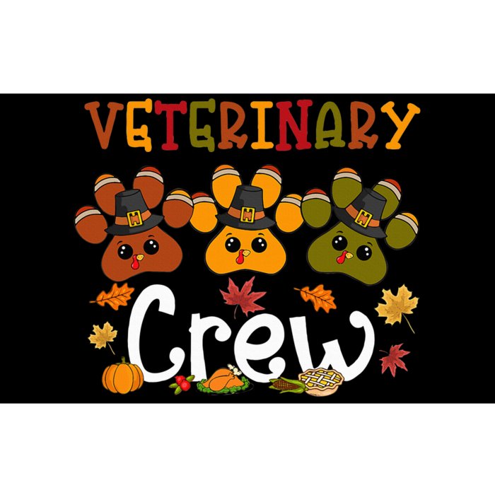 Thankful Veterinary Crew Vet Tech Funny Turkeys Thanksgiving Bumper Sticker