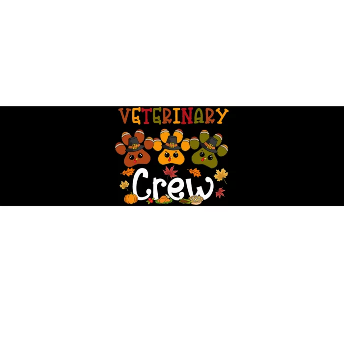 Thankful Veterinary Crew Vet Tech Funny Turkeys Thanksgiving Bumper Sticker