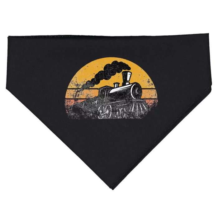 Train Vintage Distressed Retro Engineer Engine Conductor USA-Made Doggie Bandana