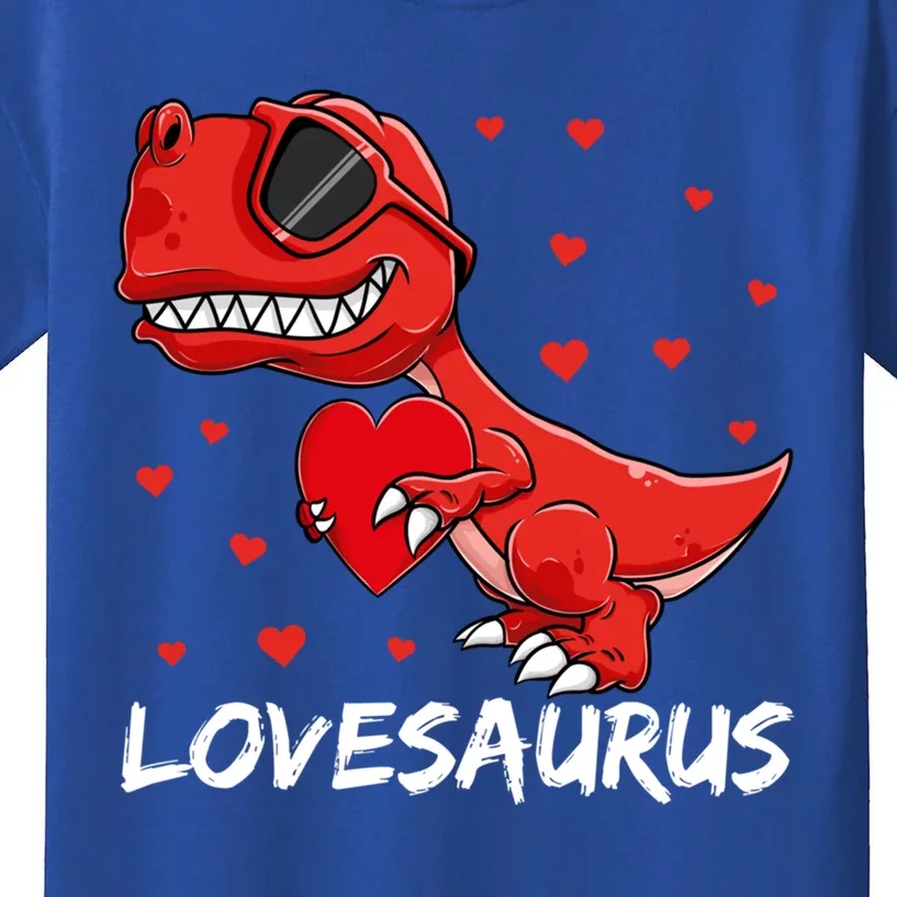 Tgiftrex Valentines Day Dinosaur Funny Gift Kids T-Shirt