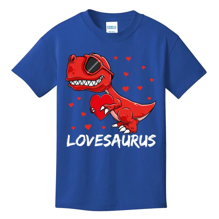 Tgiftrex Valentines Day Dinosaur Funny Gift Kids T-Shirt