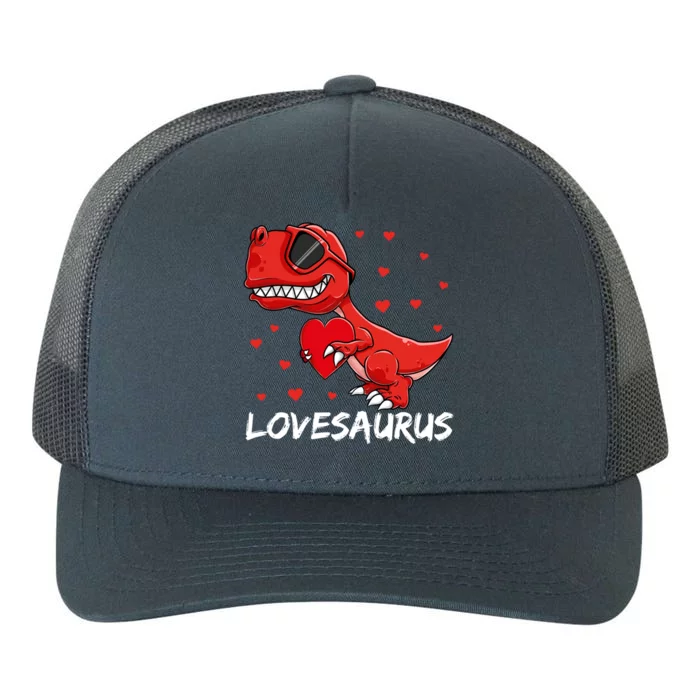 Tgiftrex Valentines Day Dinosaur Funny Gift Yupoong Adult 5-Panel Trucker Hat