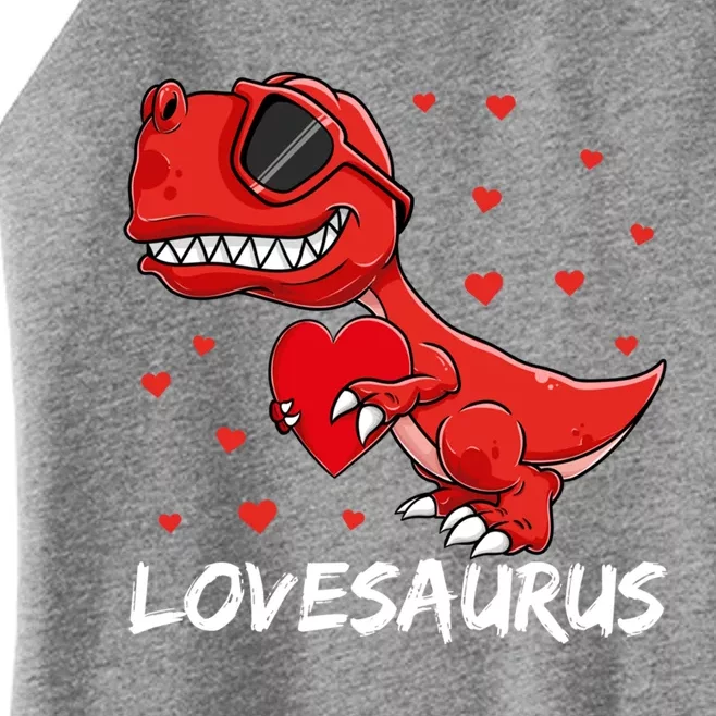 Tgiftrex Valentines Day Dinosaur Funny Gift Women’s Perfect Tri Rocker Tank