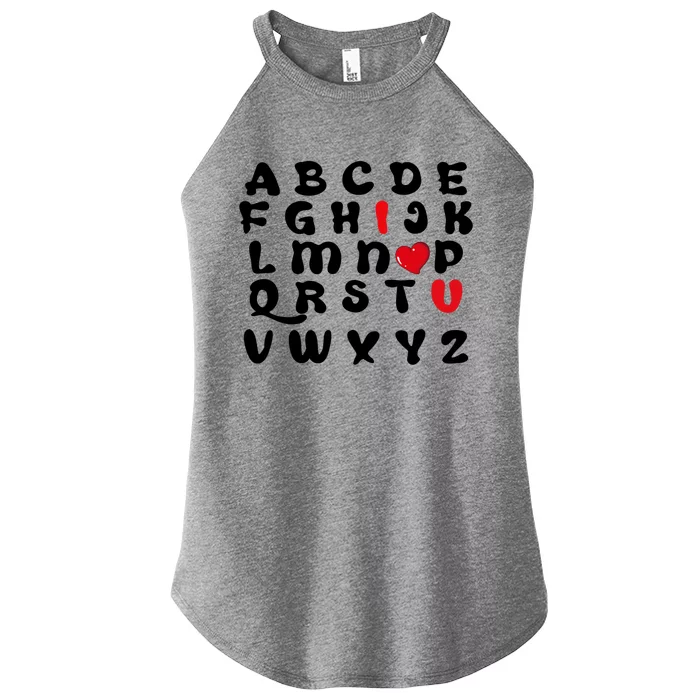 Teacher Valentines Day Abc Alphabet I Love You Gift Women’s Perfect Tri Rocker Tank