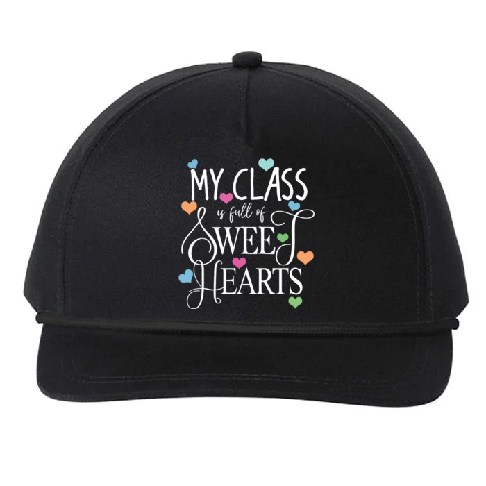 Teachers Valentines Day Shirts Class Full Of Sweethearts Snapback Five-Panel Rope Hat