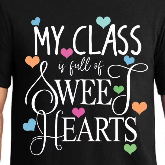 Teachers Valentines Day Shirts Class Full Of Sweethearts Pajama Set